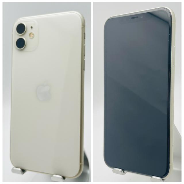 B 100% iPhone 11 64 GB SIM�t���[ �z���C�g �{�� �� �Ɠd/AV�� 