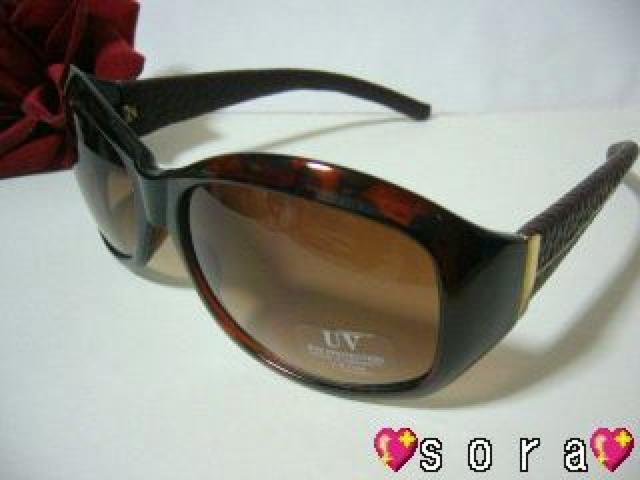 レザーテンプル♪BIG でかでかサングラス ブラウン 男女兼用 < 女性ファッション レザーテンプル♪BIG でかでかサングラス ブラウン 男女兼用 < 女性ファッションの