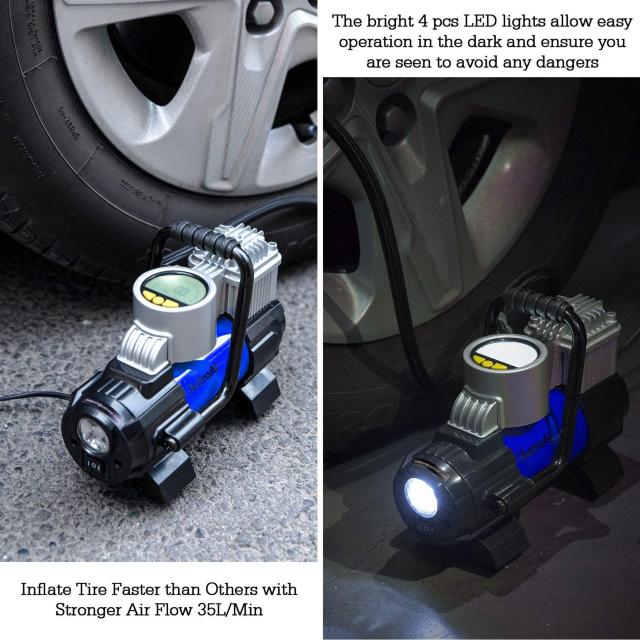 車用空気入れ エアコンプレッサー 自動停止 静音 電動ポンプ < 自動車/バイク 車用空気入れ エアコンプレッサー 自動停止 静音 電動ポンプ < 自動車/バイク