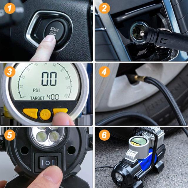 車用空気入れ エアコンプレッサー 自動停止 静音 電動ポンプ < 自動車/バイク 車用空気入れ エアコンプレッサー 自動停止 静音 電動ポンプ < 自動車/バイク