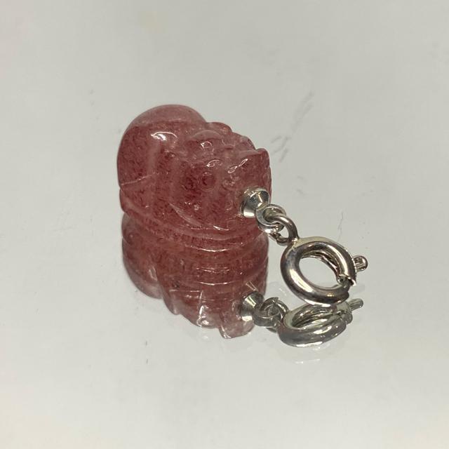 《チャーム》可愛い貔貅 天然石ピンクエピドートインクォーツ < 女性アクセサリー/時計  《チャーム》可愛い貔貅 天然石ピンクエピドートインクォーツ  < 女性アクセサリー/時計の