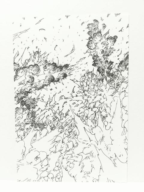 オリジナルイラスト 手描きイラスト 爆発 ハンドメイド インテリア 絵 モノクロ 白黒 原画 illustration art < アニメ/コミック/キャラクター  オリジナルイラスト 手描きイラスト 爆発 ハンドメイド インテリア 絵 モノクロ 白黒 原画 illustration art  < アニメ/コミック/キャラクターの