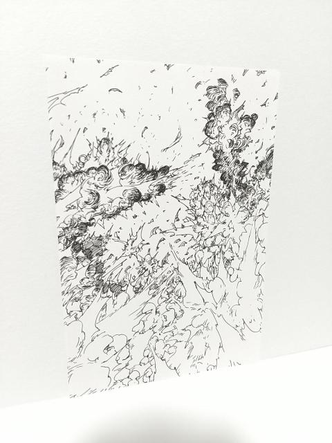 オリジナルイラスト 手描きイラスト 爆発 ハンドメイド インテリア 絵 モノクロ 白黒 原画 illustration art < アニメ/コミック/キャラクター  オリジナルイラスト 手描きイラスト 爆発 ハンドメイド インテリア 絵 モノクロ 白黒 原画 illustration art < アニメ/コミック/キャラクターの