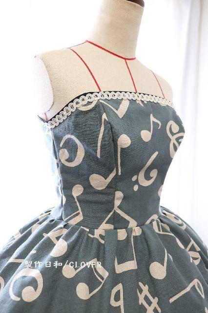 音符柄JSK Mサイズ < 女性ファッション  音符柄JSK Mサイズ < 女性ファッションの