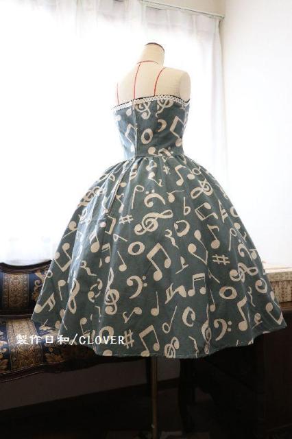 音符柄JSK Mサイズ < 女性ファッション  音符柄JSK Mサイズ < 女性ファッションの