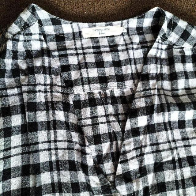 samansa Mos2 blue Lサイズ チェック 美品 < ブランド samansa Mos2 blue Lサイズ チェック 美品 < ブランドの