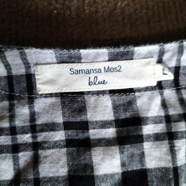 samansa Mos2 blue Lサイズ チェック 美品 < ブランド samansa Mos2 blue Lサイズ チェック 美品 < ブランドの