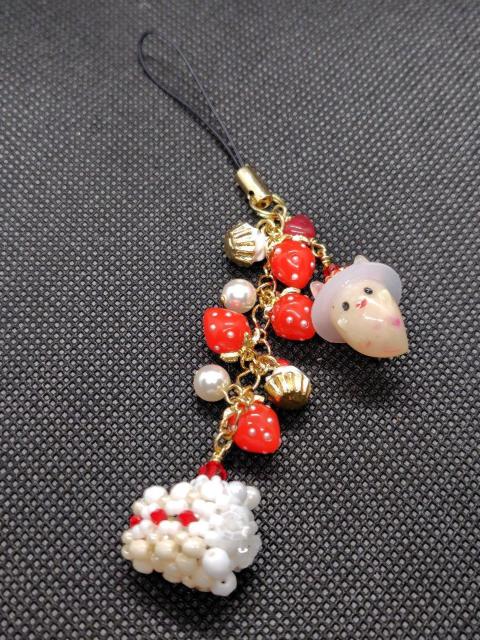 誕生日ケーキネコミミおばけストラップ < ペット/手芸/園芸 誕生日ケーキネコミミおばけストラップ < ペット/手芸/園芸の