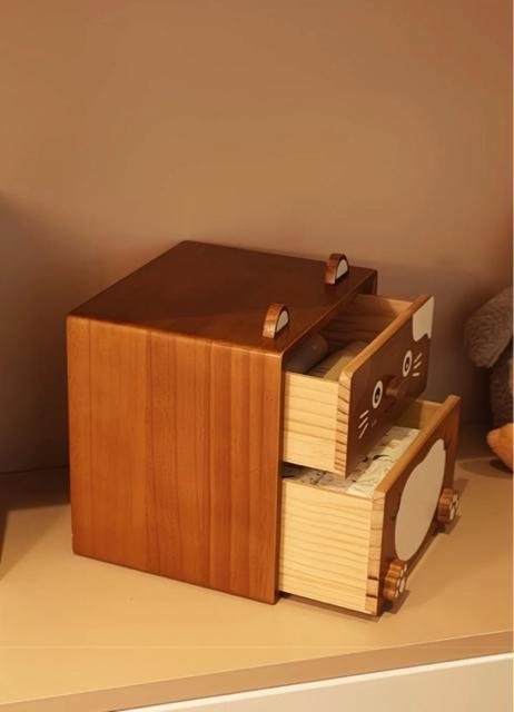 ねこちゃんモチーフ天然木製ミニチェスト引き出し2段 卓上収納 小物入れインテリアアクセサリーボックス < インテリア/ライフ ねこちゃんモチーフ天然木製ミニチェスト引き出し2段 卓上収納 小物入れインテリアアクセサリーボックス < インテリア/ライフの