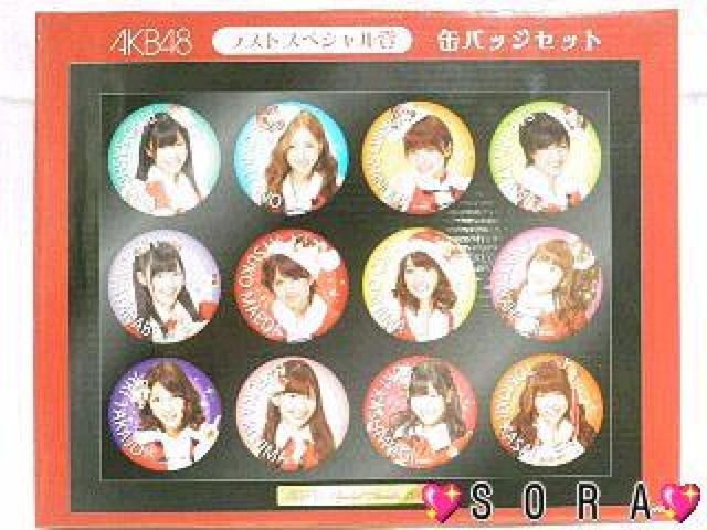 レア商品♪セブンイレブン一番くじ <AKB48>ラスト缶 バッジセット < タレントグッズ レア商品♪セブンイレブン一番くじ <AKB48>ラスト缶 バッジセット < タレントグッズの