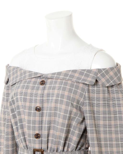 新品☆イング*レースレイヤーオフショルワンピ < ブランド  新品☆イング*レースレイヤーオフショルワンピ < ブランドの