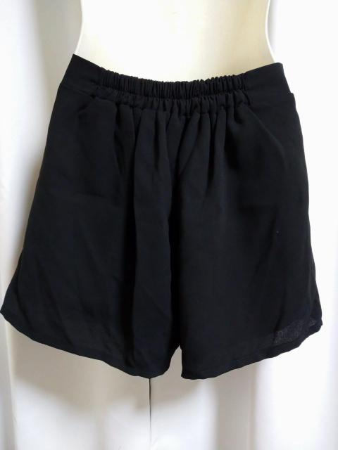 シフォン ブラック ショートパンツ < 女性ファッション  シフォン ブラック ショートパンツ < 女性ファッションの
