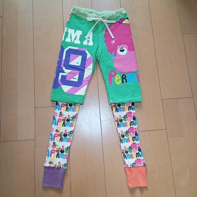 パーマ クマ レイヤードパンツ120黄緑JAM < ブランド  パーマ クマ レイヤードパンツ120黄緑JAM  < ブランドの