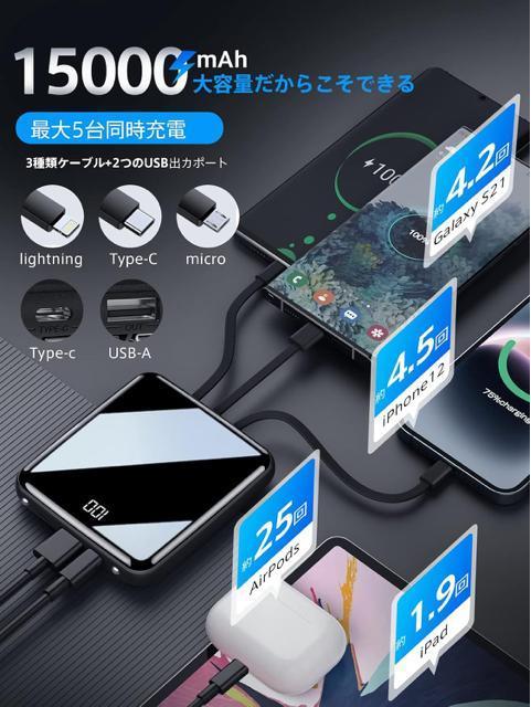 oCobe[ e 15000mAh y ^ S{P[u LEDCgt }[dLCDcʕ\ @\