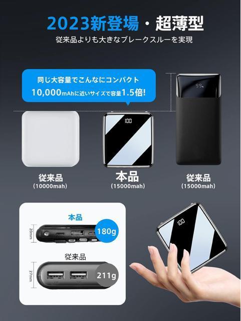 oCobe[ e 15000mAh y ^ S{P[u LEDCgt }[dLCDcʕ\ @\
