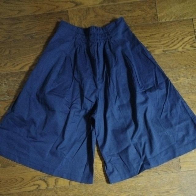 mystic ブルー 美品 股下27cm キュロット フレアー < ブランド  mystic ブルー 美品 股下27cm キュロット フレアー < ブランドの