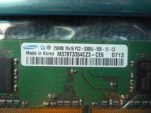 �T���X���u256MB 1Rx16 PC2-5300U-555-12-C3 M378T3354CZ3-CE6 2���Z�b�g�vT31 �� PC�{��/���Ӌ@��� 