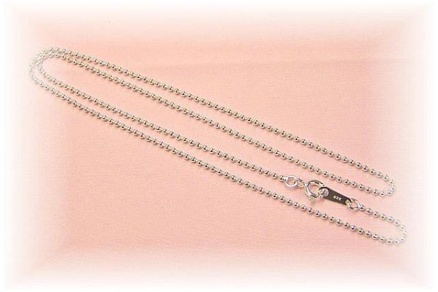 ボールチェーンネックレス 40cm 1,5mm玉 シルバー < 女性アクセサリー/時計  ボールチェーンネックレス 40cm 1,5mm玉 シルバー < 女性アクセサリー/時計の