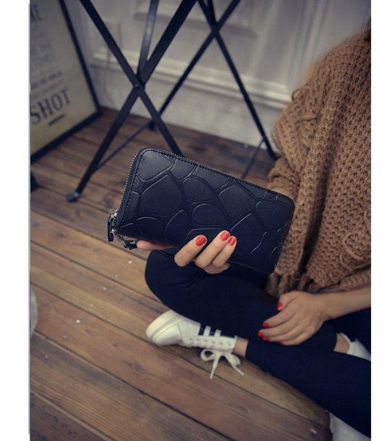 レディース 長財布 クロコ風 ブラック < 女性ファッション  レディース 長財布 クロコ風 ブラック < 女性ファッションの