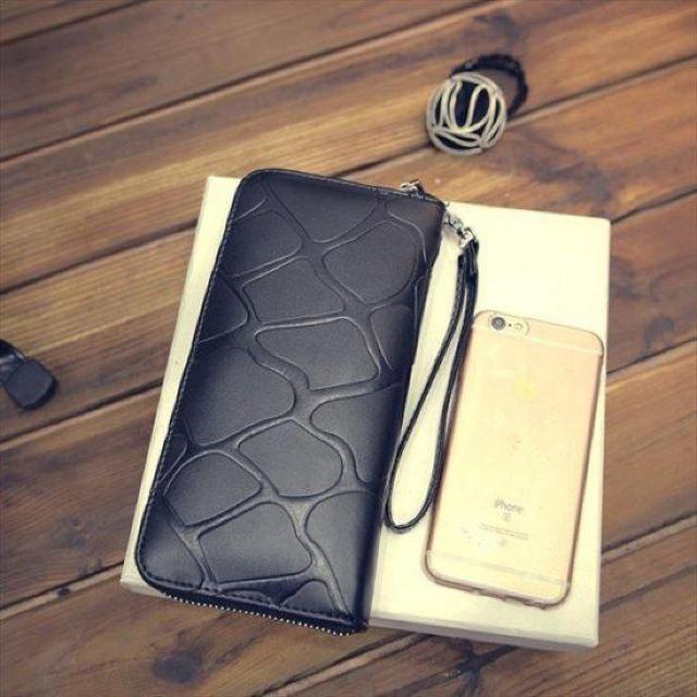 レディース 長財布 クロコ風 ブラック < 女性ファッション  レディース 長財布 クロコ風 ブラック < 女性ファッションの