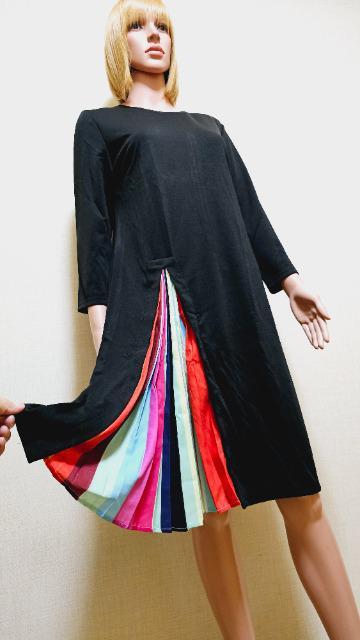 未使用品☆特大3XL☆光沢つるAとろみ素材カラースリットのワンピW154☆3点で即落 < 女性ファッション  未使用品☆特大3XL☆光沢つるAとろみ素材カラースリットのワンピW154☆3点で即落 < 女性ファッションの