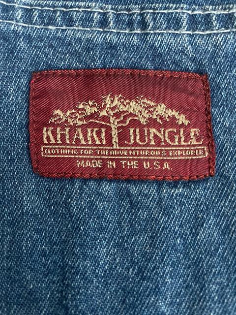 90fs`Vintage USA KHAKI JUNGLE (J[LWO) DENIM WORK yC^[pcMTCY