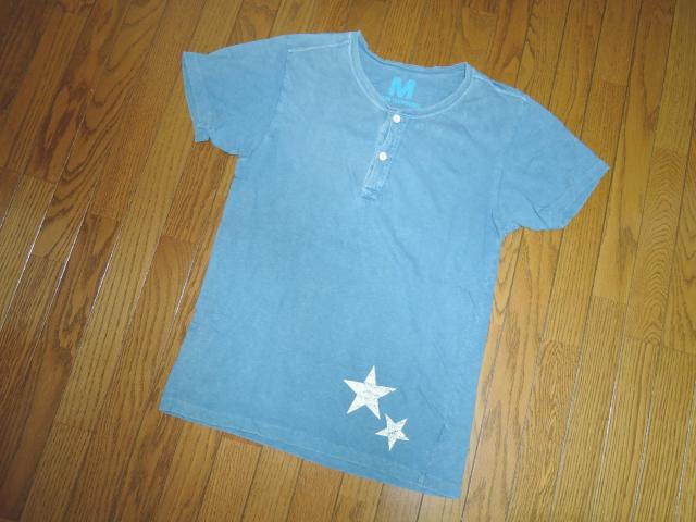 M THANK YOU FRIENDS エム ヘンリーネック Tシャツ S カットソー ☆ スター TEE TMT < ブランド  M THANK YOU FRIENDS エム ヘンリーネック Tシャツ S カットソー ☆ スター TEE TMT < ブランドの