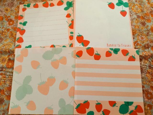 お裾分け☆いちご柄メモ4柄4枚☆ < インテリア/ライフ  お裾分け☆いちご柄メモ4柄4枚☆  < インテリア/ライフの