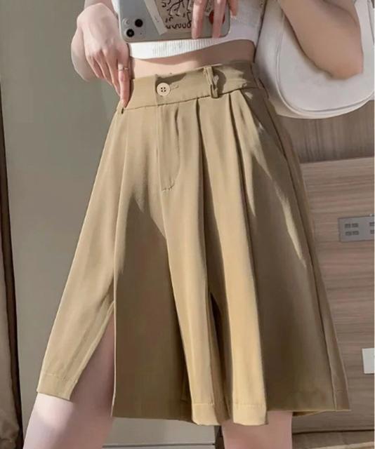 送料無料 新品 レディーススーツ風ショートパンツスリット < 女性ファッション  送料無料 新品 レディーススーツ風ショートパンツスリット < 女性ファッションの