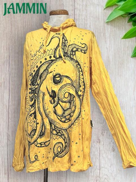 オクトパスロンT エスニック アジアン タコ 蛸 ヒッピー サイケ 個性派 < 男性ファッション オクトパスロンT エスニック アジアン タコ 蛸 ヒッピー サイケ 個性派 < 男性ファッションの