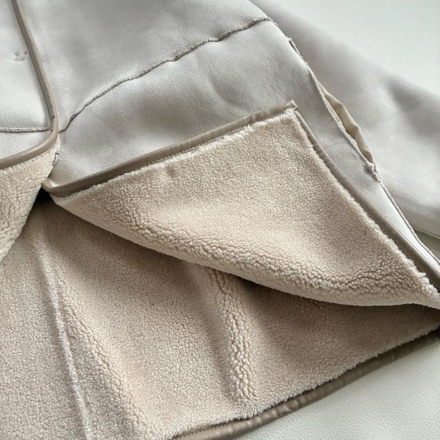 ◆新品◆ルクールブラン◆リバーシブルフェイクムートンジャケット◆アイボリー◆ボア < ブランド ◆新品◆ルクールブラン◆リバーシブルフェイクムートンジャケット◆アイボリー◆ボア < ブランドの