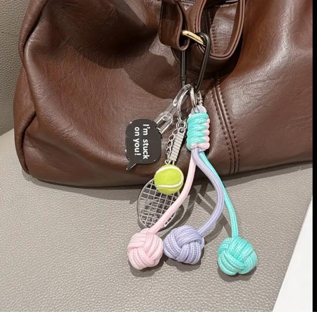 テニス じゃらじゃらキーホルダー バックチャーム テニス部 スポーティー 個性 < 女性ファッション テニス じゃらじゃらキーホルダー バックチャーム テニス部 スポーティー 個性 < 女性ファッションの