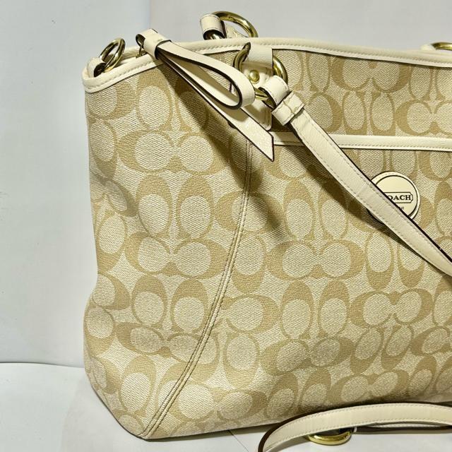 coach �R�[�` 2way �V�����_�[�o�b�O �g�[�g�o�b�O F19816 PVC ���U�[ �V�O�l�`���[ �x�[�W�� �� �u�����h�� 