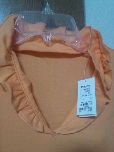 オレンジタンク型フリルシャツ綿百!国産40サイズ表記M7〜9号 < 女性ファッション  オレンジタンク型フリルシャツ綿百!国産40サイズ表記M7〜9号 < 女性ファッションの