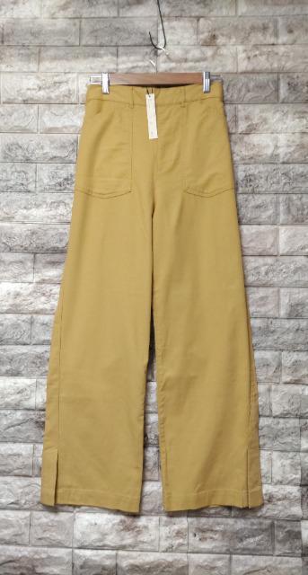 …Blucielo…halfリネンコットン ベイカースリットパンツ 新品 mustardyellow < 女性ファッション …Blucielo…halfリネンコットン ベイカースリットパンツ 新品 mustardyellow < 女性ファッションの