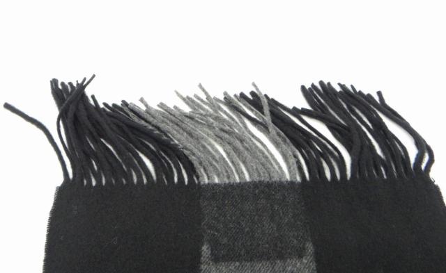 Christian Dior ディオール ウール×カシミア ロゴ マフラー ブラック×グレー<USED>【送料無料】 < ブランド  Christian Dior ディオール ウール×カシミア ロゴ マフラー ブラック×グレー<USED>【送料無料】 < ブランドの