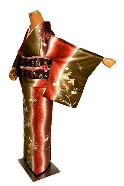 【最高級】新品同様 暈し染め 金彩 金駒シシュウ 松竹梅 三松扱い 訪問着 身丈158.5cm 裄丈65.5cm T3450 < 女性ファッション  【最高級】新品同様 暈し染め 金彩 金駒シシュウ 松竹梅 三松扱い 訪問着 身丈158.5cm 裄丈65.5cm T3450 < 女性ファッションの