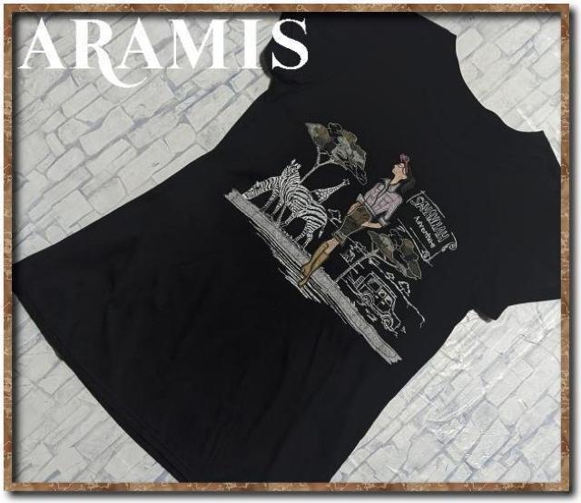 アラミス 刺繍入り半袖カットソー 黒 < 女性ファッション アラミス 刺繍入り半袖カットソー 黒 < 女性ファッションの