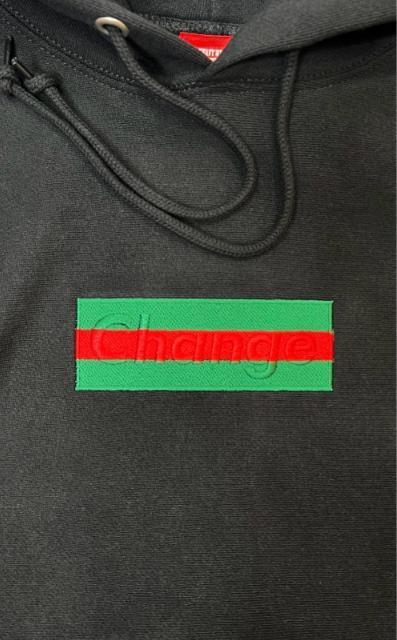 Change Sherry Box Logo Hooded Sweatshirt (Black) �� �j���t�@�b�V������ 