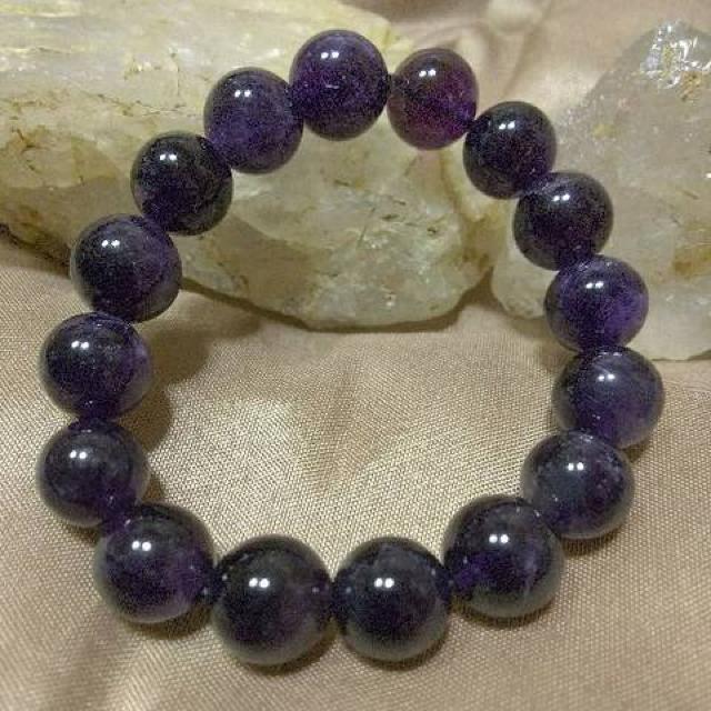 新品★天然石在庫処分★特大12mm玉アメジストブレスレット < 女性アクセサリー/時計 新品★天然石在庫処分★特大12mm玉アメジストブレスレット < 女性アクセサリー/時計の