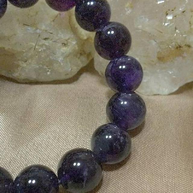 新品★天然石在庫処分★特大12mm玉アメジストブレスレット < 女性アクセサリー/時計 新品★天然石在庫処分★特大12mm玉アメジストブレスレット < 女性アクセサリー/時計の
