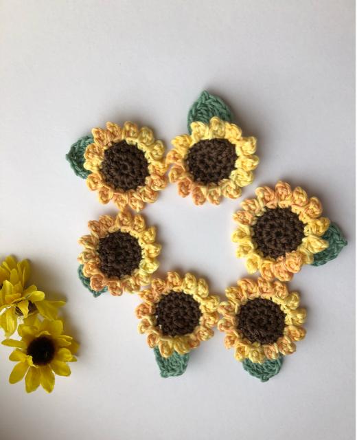 ハンドメイド  ブローチ ビタミンカラーのひまわり満開♪ < 女性ファッション  ハンドメイド  ブローチ ビタミンカラーのひまわり満開♪ < 女性ファッションの