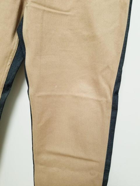 GROOVER GRAND チェック柄 ロールアップ 前キャメル後デニム パンツ M < 男性ファッション GROOVER GRAND チェック柄 ロールアップ 前キャメル後デニム パンツ M < 男性ファッションの