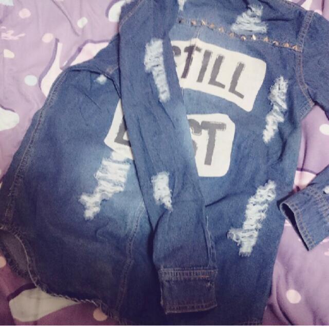 GLAD NEWS スタッズクラッシュデニムジャケット < ブランド  GLAD NEWS スタッズクラッシュデニムジャケット < ブランドの