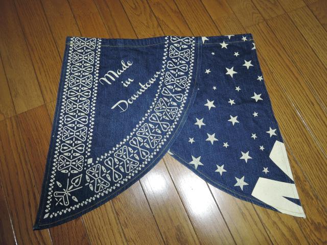 M THANK YOU FRIENDS エム デニム エプロン DENIM インディゴ 前掛け TMT バンダナ柄 ロゴ LOGO < ブランド  M THANK YOU FRIENDS エム デニム エプロン DENIM インディゴ 前掛け TMT バンダナ柄 ロゴ LOGO < ブランドの