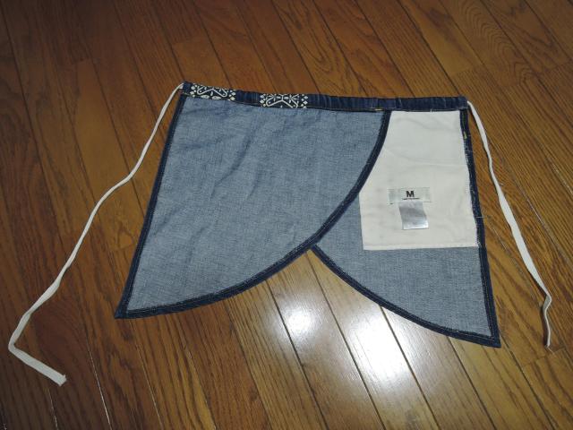 M THANK YOU FRIENDS エム デニム エプロン DENIM インディゴ 前掛け TMT バンダナ柄 ロゴ LOGO < ブランド  M THANK YOU FRIENDS エム デニム エプロン DENIM インディゴ 前掛け TMT バンダナ柄 ロゴ LOGO < ブランドの