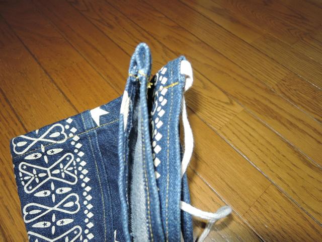 M THANK YOU FRIENDS エム デニム エプロン DENIM インディゴ 前掛け TMT バンダナ柄 ロゴ LOGO < ブランド  M THANK YOU FRIENDS エム デニム エプロン DENIM インディゴ 前掛け TMT バンダナ柄 ロゴ LOGO < ブランドの