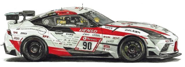 NC-988トヨタスープラ限定版画サイン額装作家平右ヱ門 < 自動車/バイク NC-988トヨタスープラ限定版画サイン額装作家平右ヱ門 < 自動車/バイク
