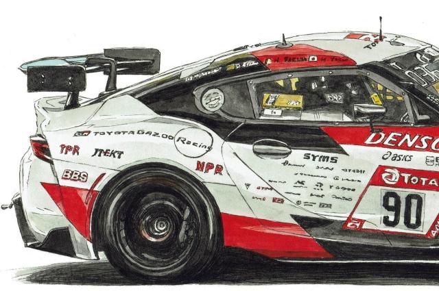 NC-988トヨタスープラ限定版画サイン額装作家平右ヱ門 < 自動車/バイク NC-988トヨタスープラ限定版画サイン額装作家平右ヱ門 < 自動車/バイク