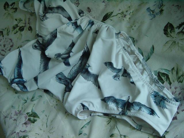 ゜・*:.。.パレオ付カモメ柄水着.。.:*・゜ < 女性ファッション ゜・*:.。.パレオ付カモメ柄水着.。.:*・゜ < 女性ファッションの